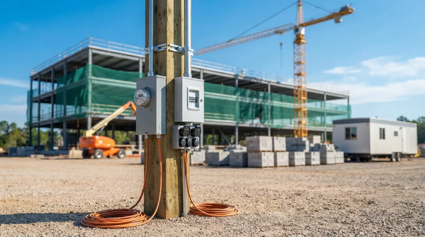 Temporary Power Pole in Kenosha, WI